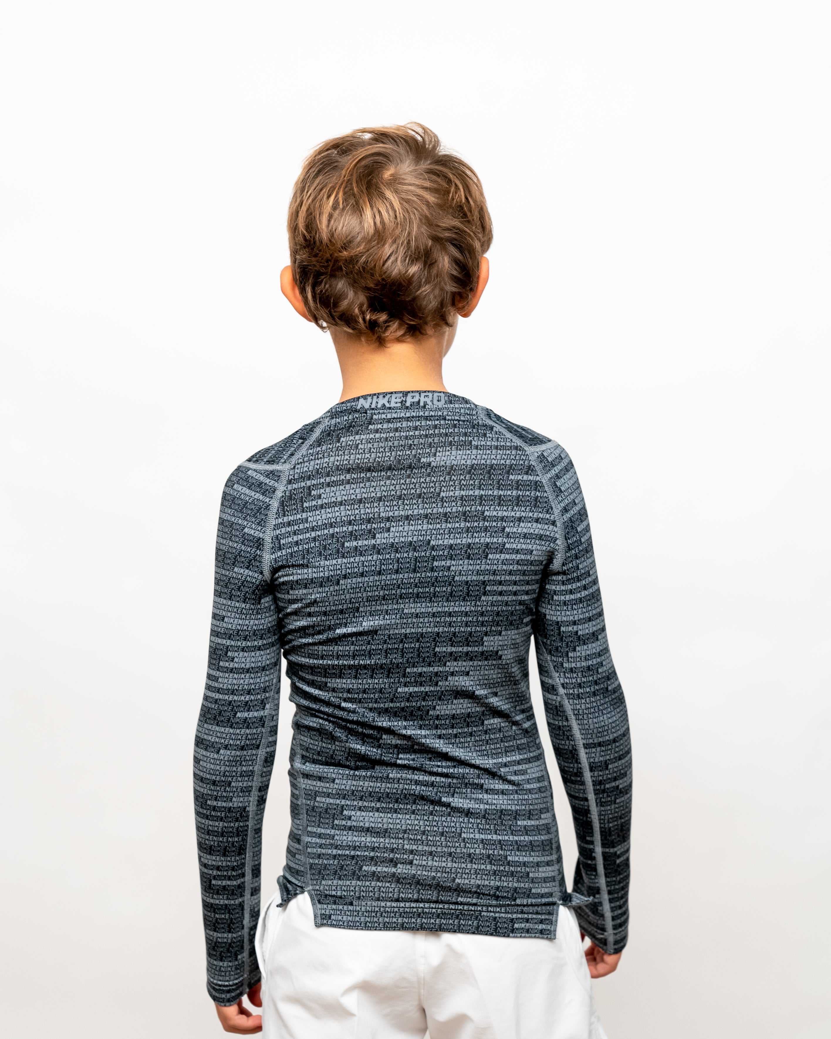 Nike Drenge Langærmet Trøje Grå/Sort