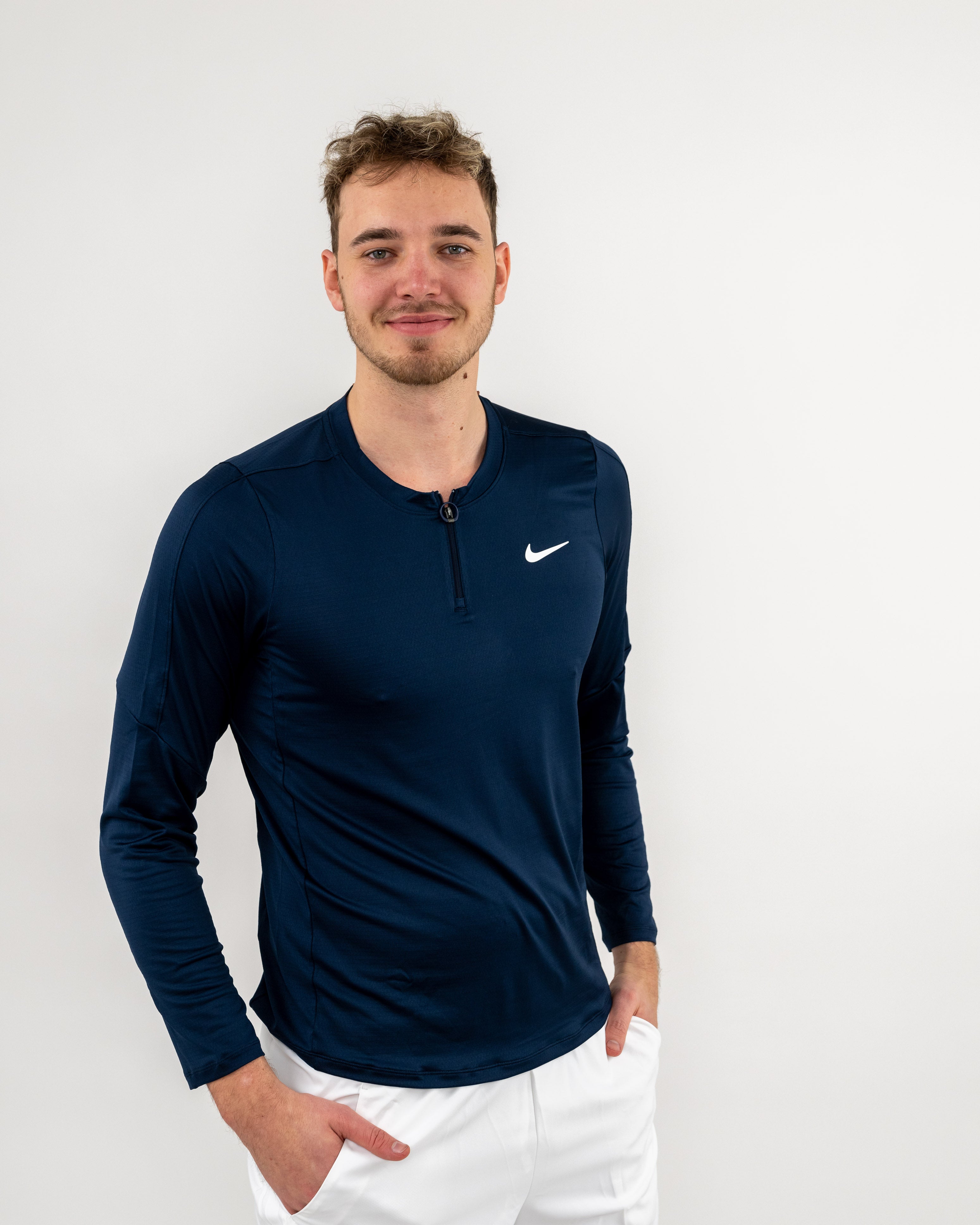 Nike Court Advantage Dri-Fit Half-Zip Shirt Langærmet