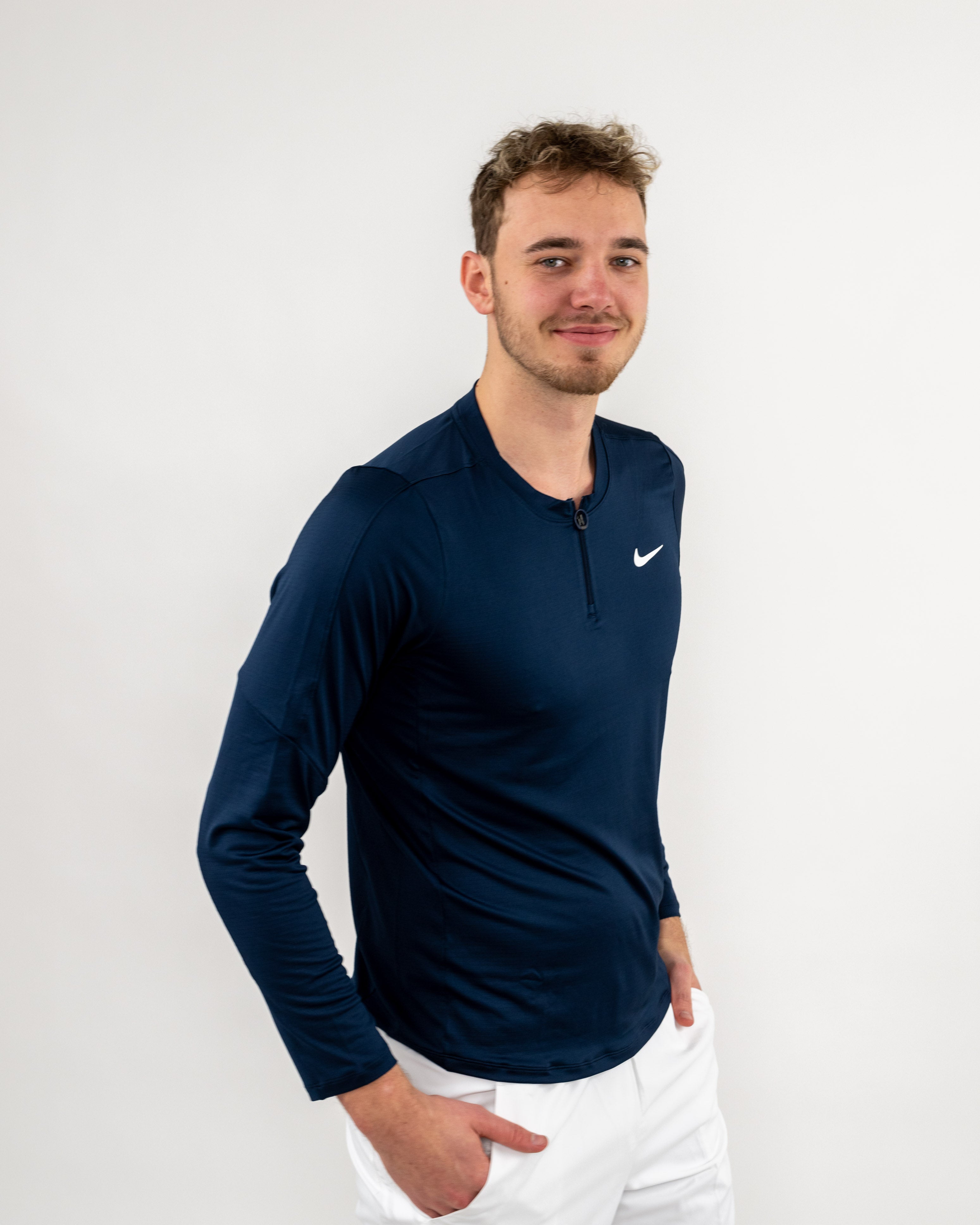 Nike Court Advantage Dri-Fit Half-Zip Shirt Langærmet