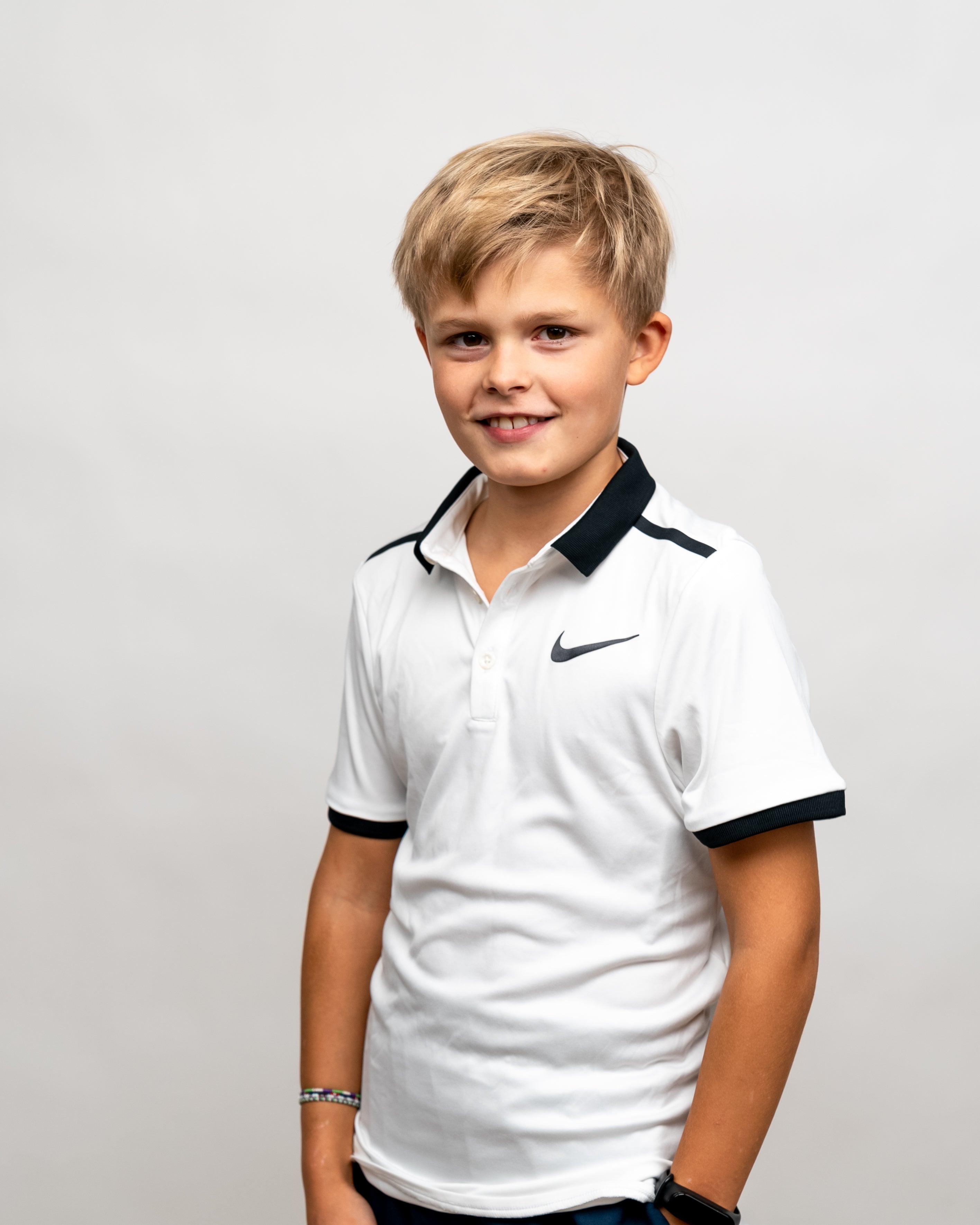 Nike Advantage Solid Polo YTH Hvid