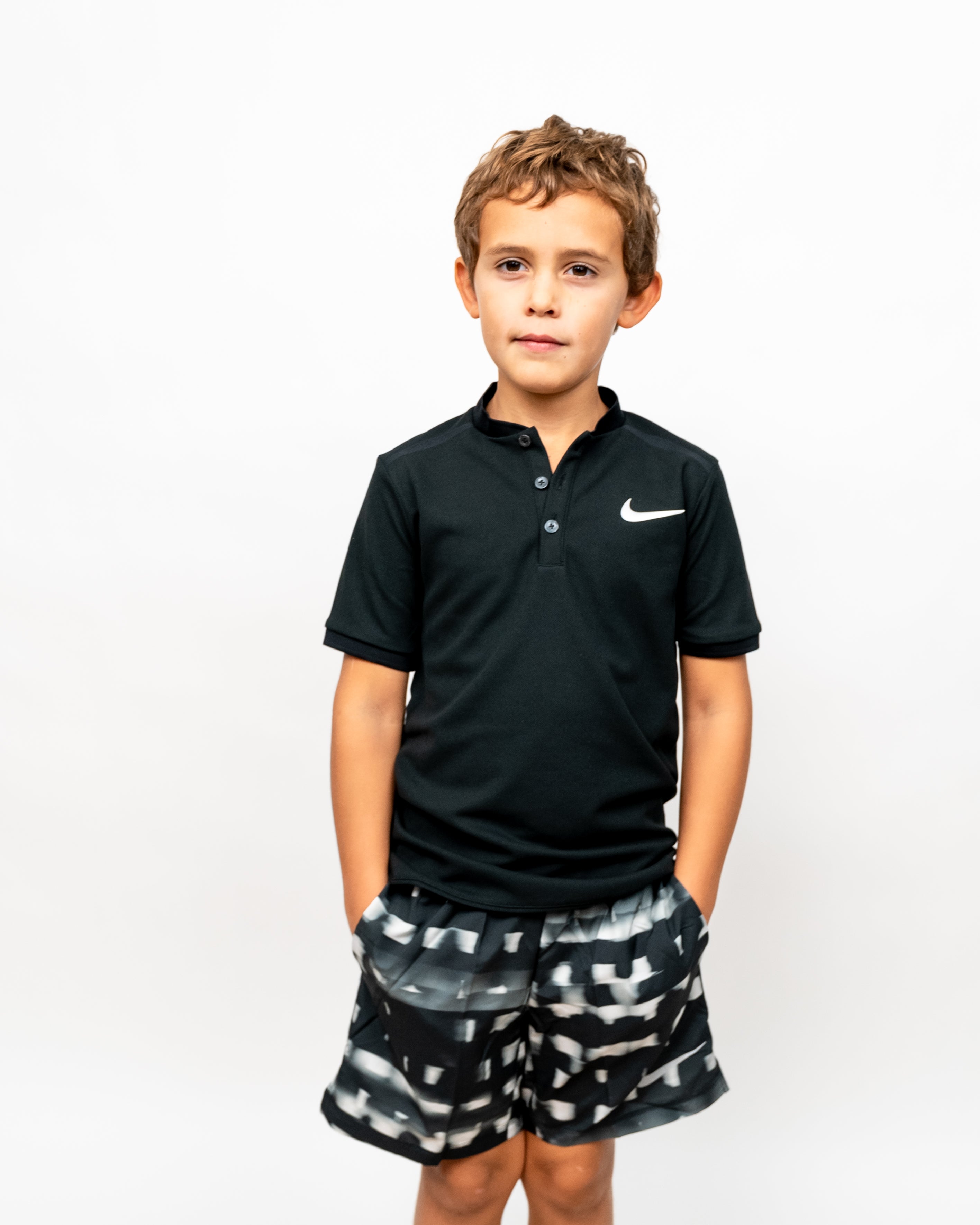 Nike Drenge Shorts Sort/Hvid