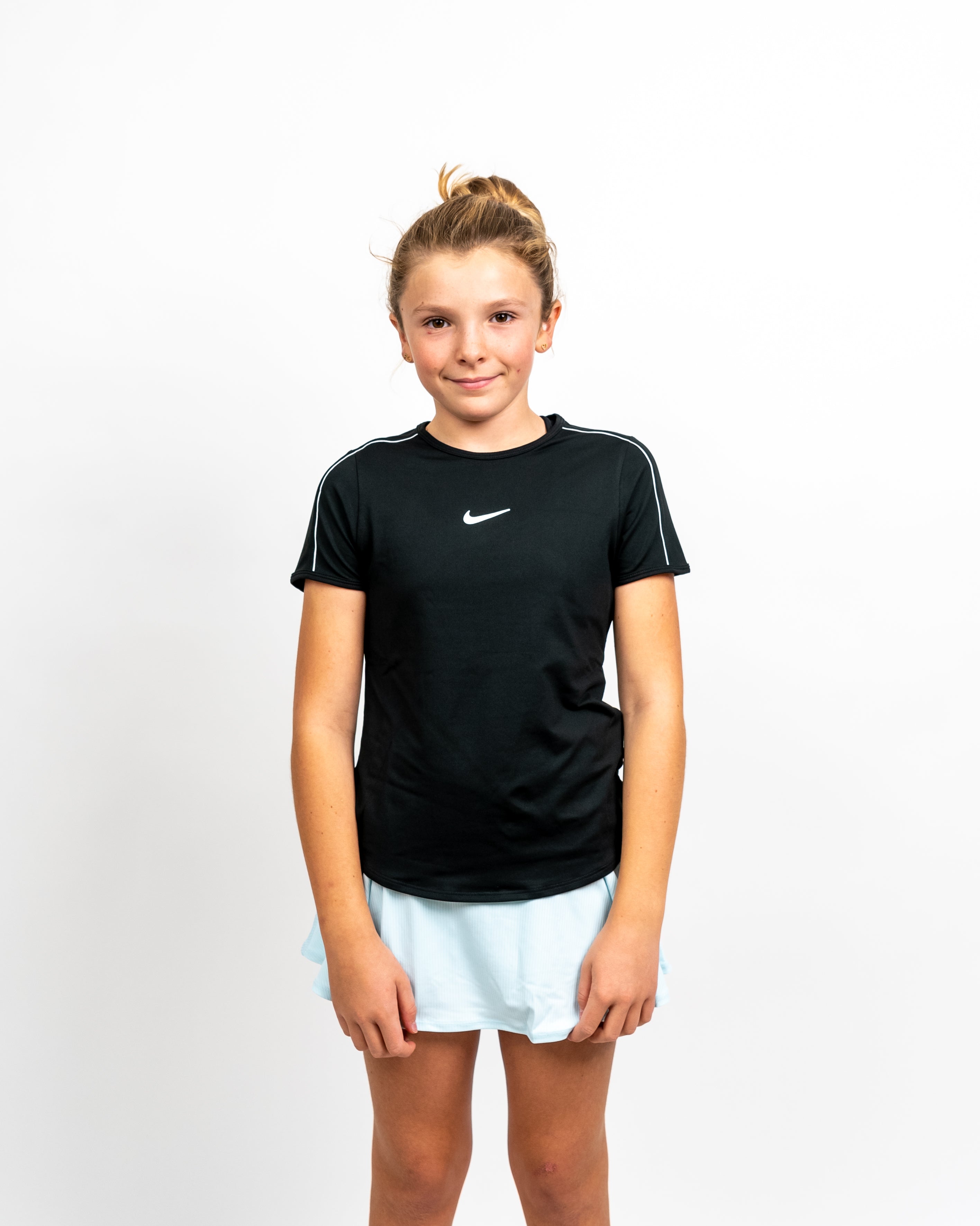 Nike Court Dry T-shirt Pige Sort
