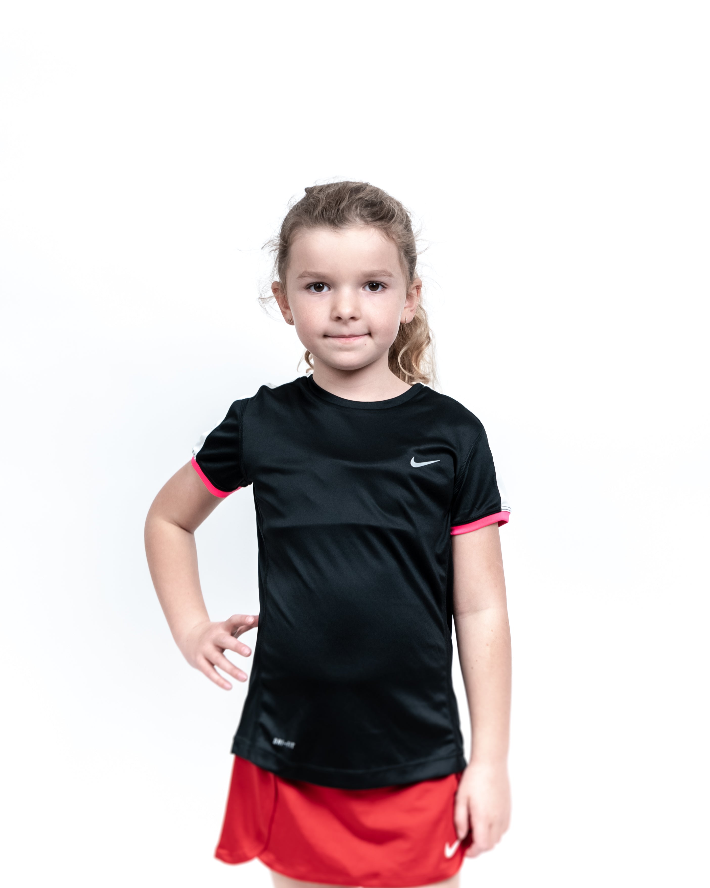 Nike Pige T-Shirt Sort m/Pink