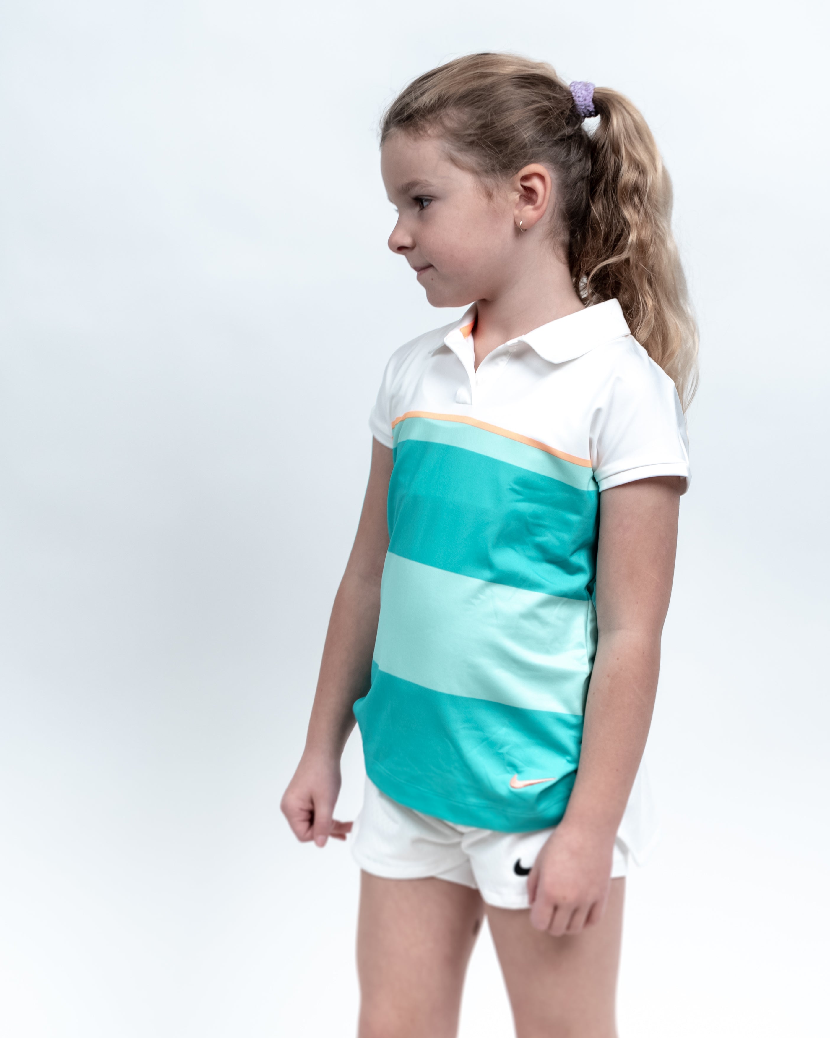 Nike Pige Polo Hvid/Tyrkis