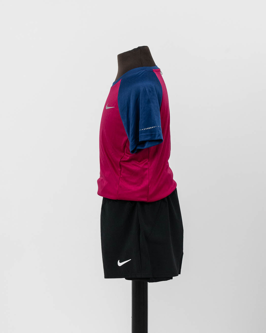 Nike Miler Crew Pige T-shirt Mørkerød/Blå