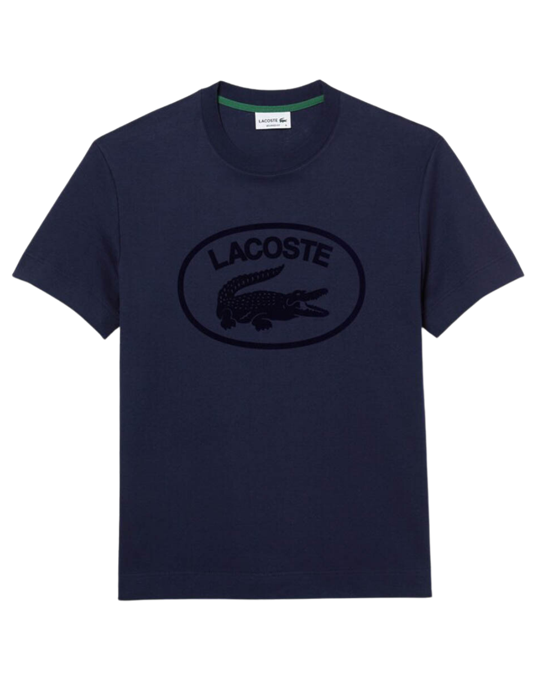 Lacoste Herre Relaxed Fit tone-i-tone mærket bomuld T-shirt