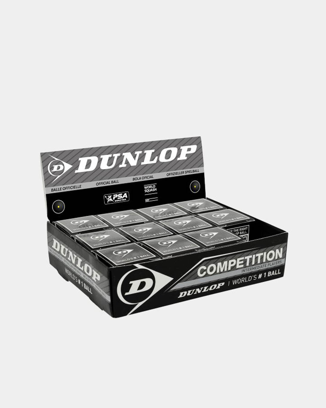 Dunlop Competition Squashbold Enkelt Gul (Øvede) Kasse