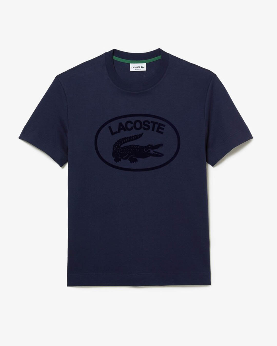 Lacoste Herre Relaxed Fit tone-i-tone mærket bomuld T-shirt