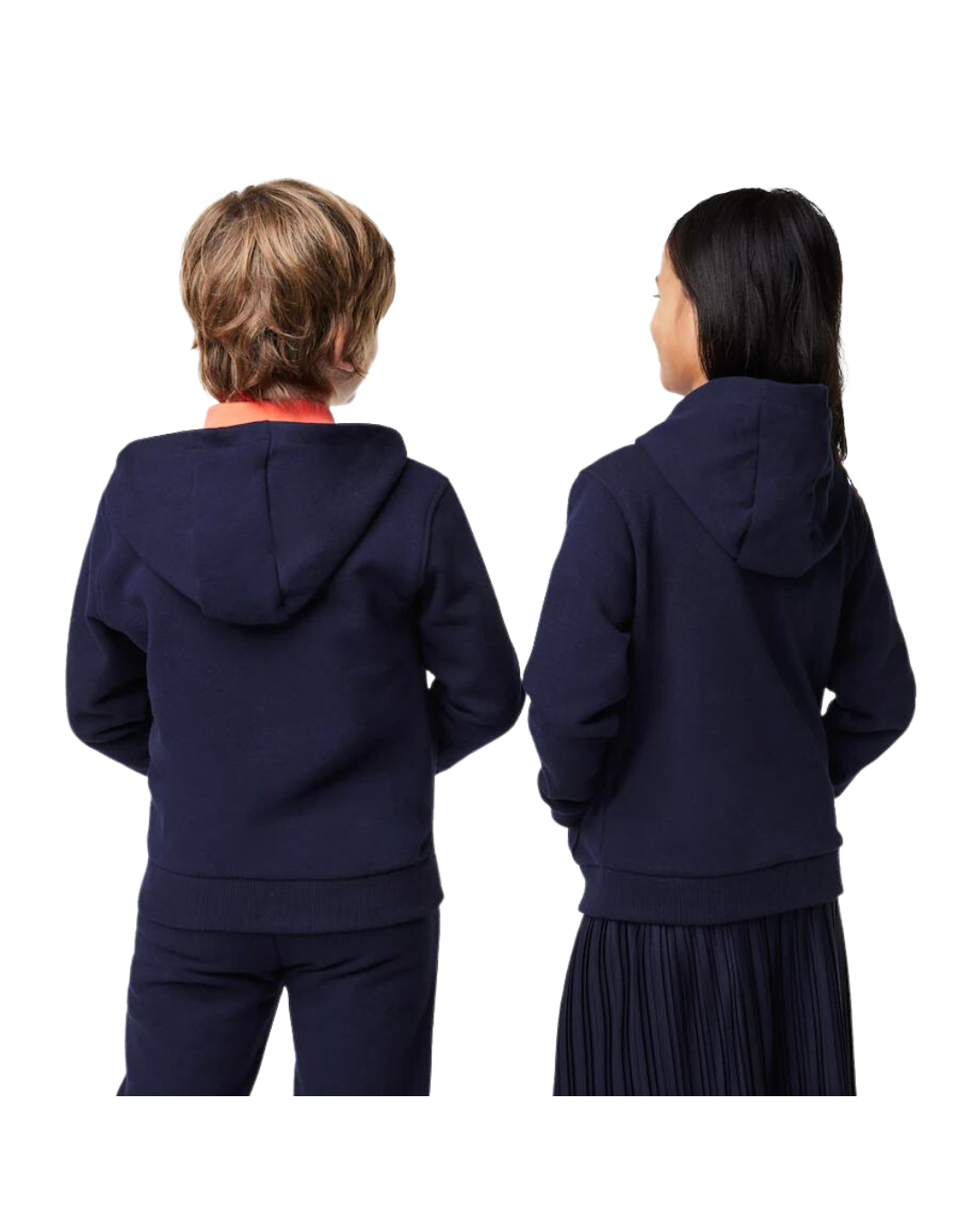 Lacoste Børne Kangaroo Pocket Sweatshirt med hætte og lynlås