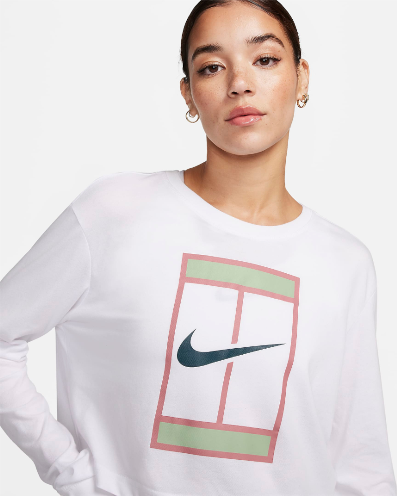 Nike Dame Dri-FIT Slam Langærmet Crop-T-shirt