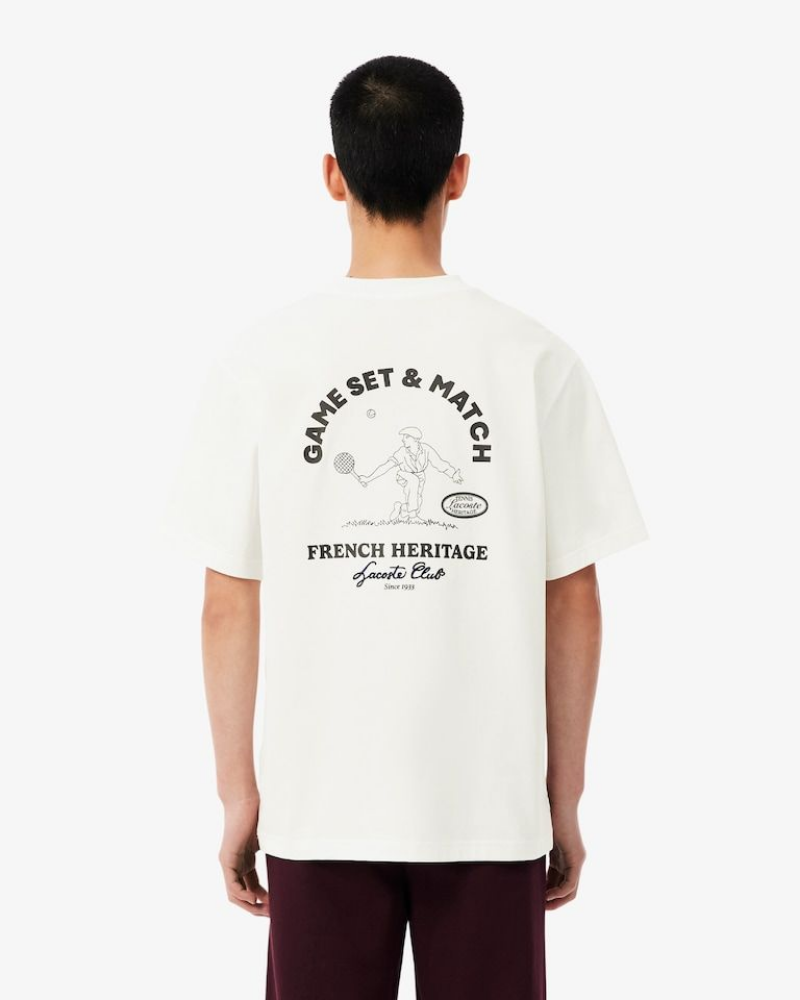 Lacoste Herre Ultra Dry Tennis Heritage Graphic T-shirt