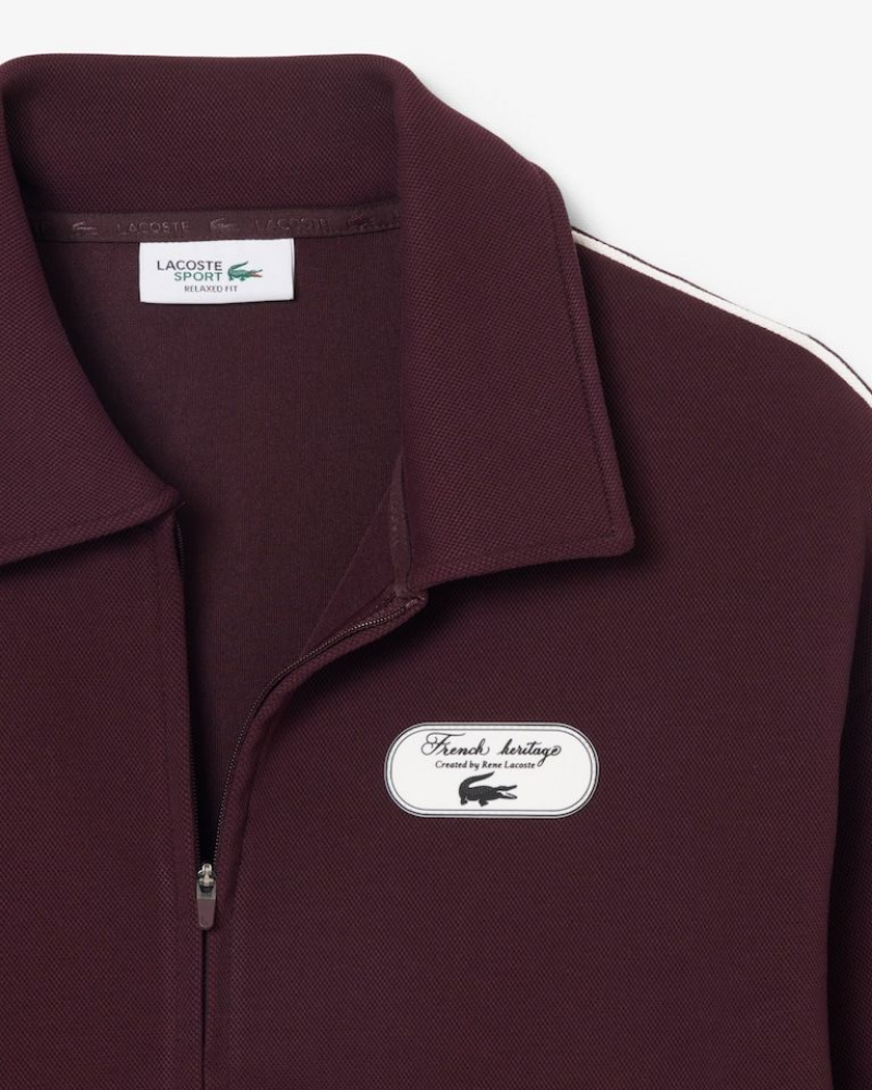 Lacoste Dame Tennis Heritage Zipped Badge Accent Sweatshirt