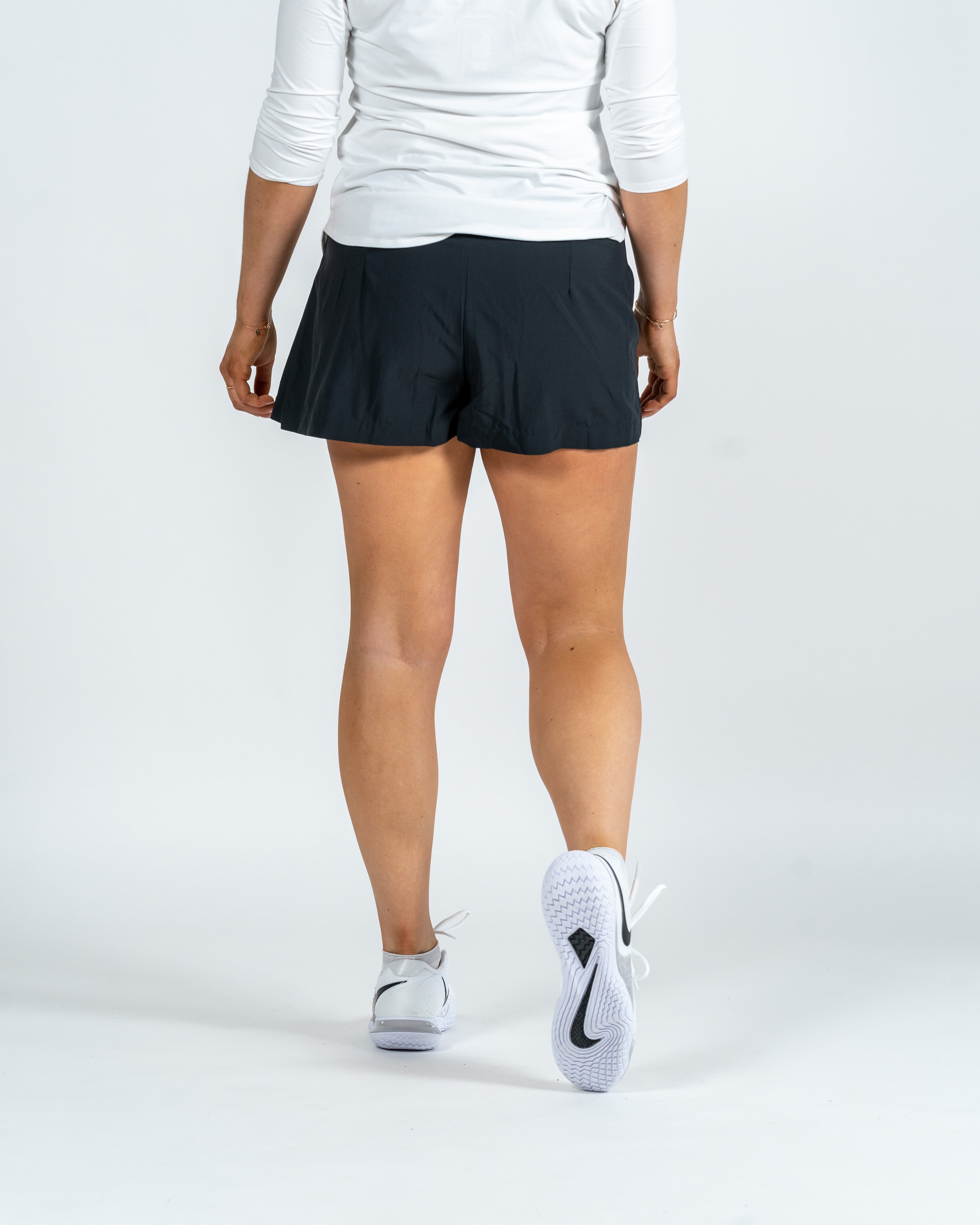 Nike Kvinde Court Flex Pleat Skort Sort