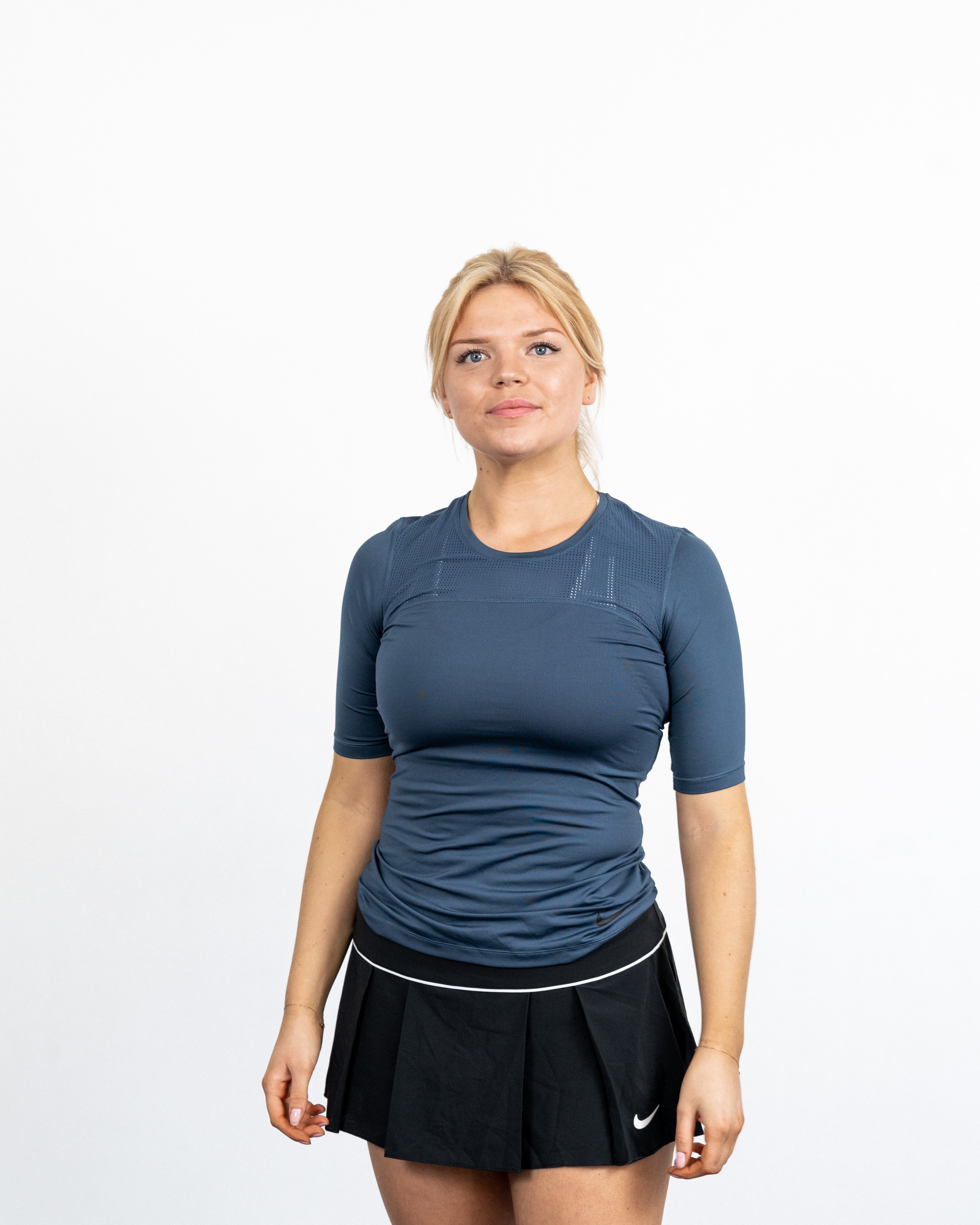 Nike Pro Hypercool Kvinde T-shirt Blå