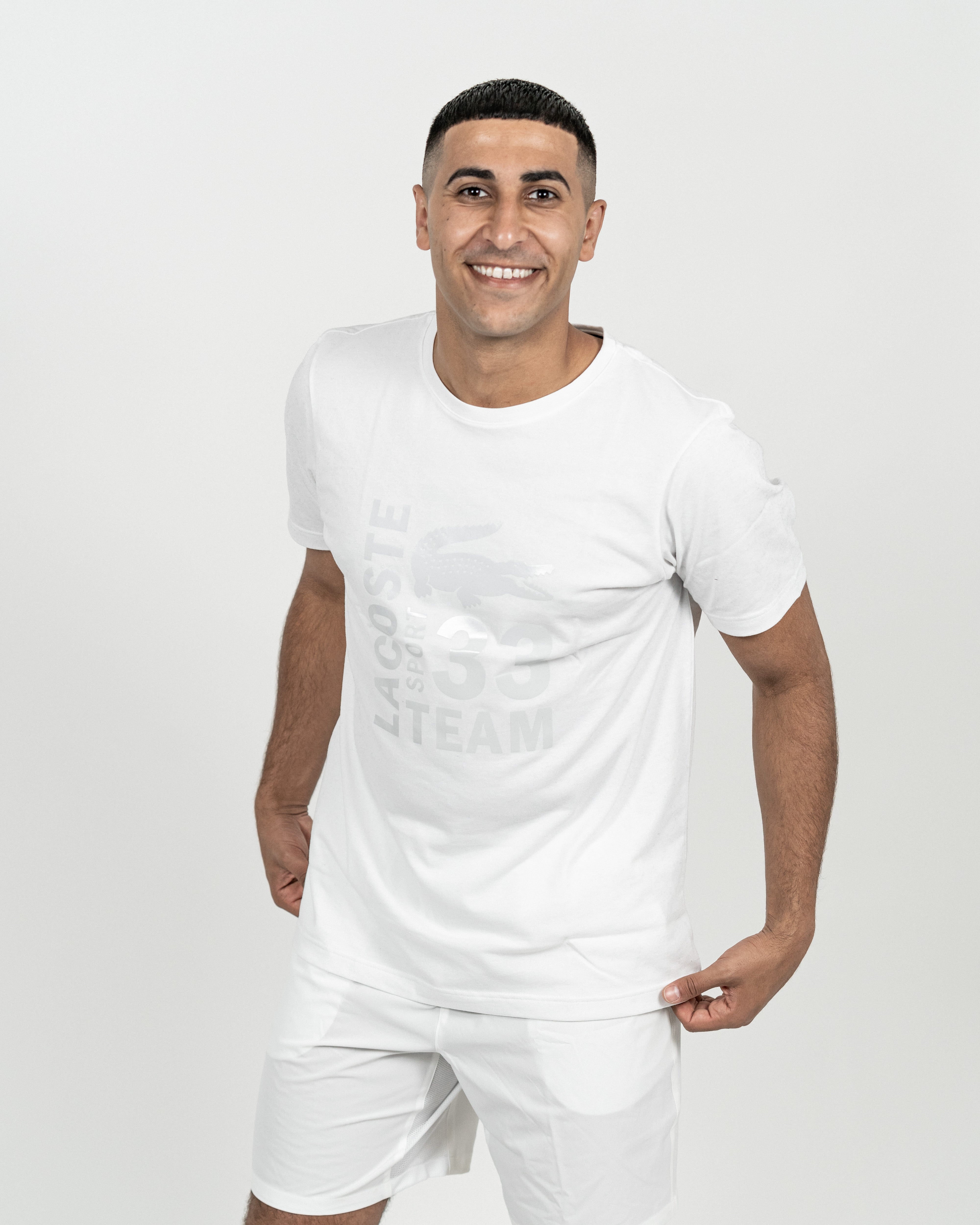 Lacoste Herre Logo T-shirt Hvid