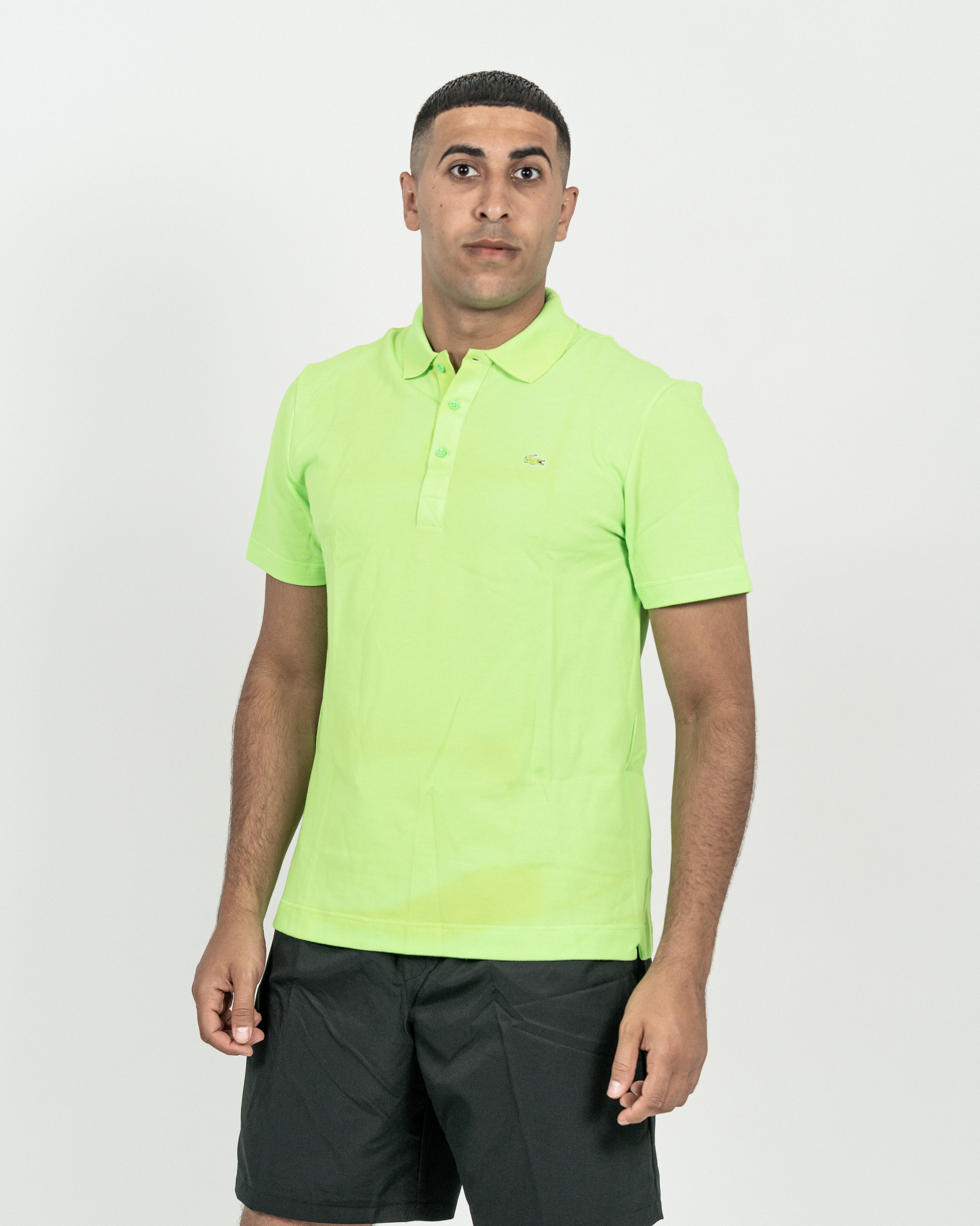 Lacoste Herre Stretch Polo Neon Gr n