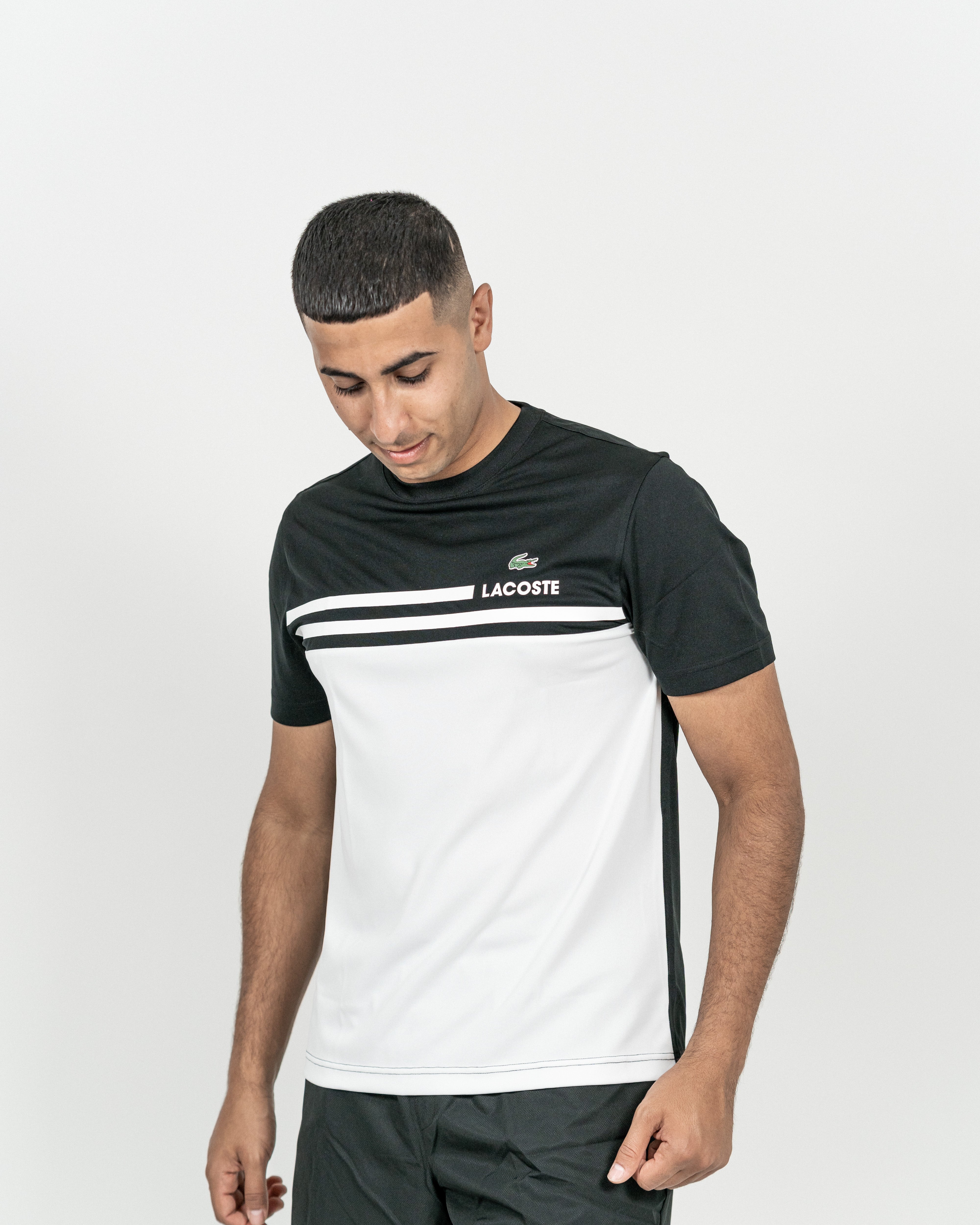 Lacoste Novak Djokovic Tennis T-shirt Sort/Hvid