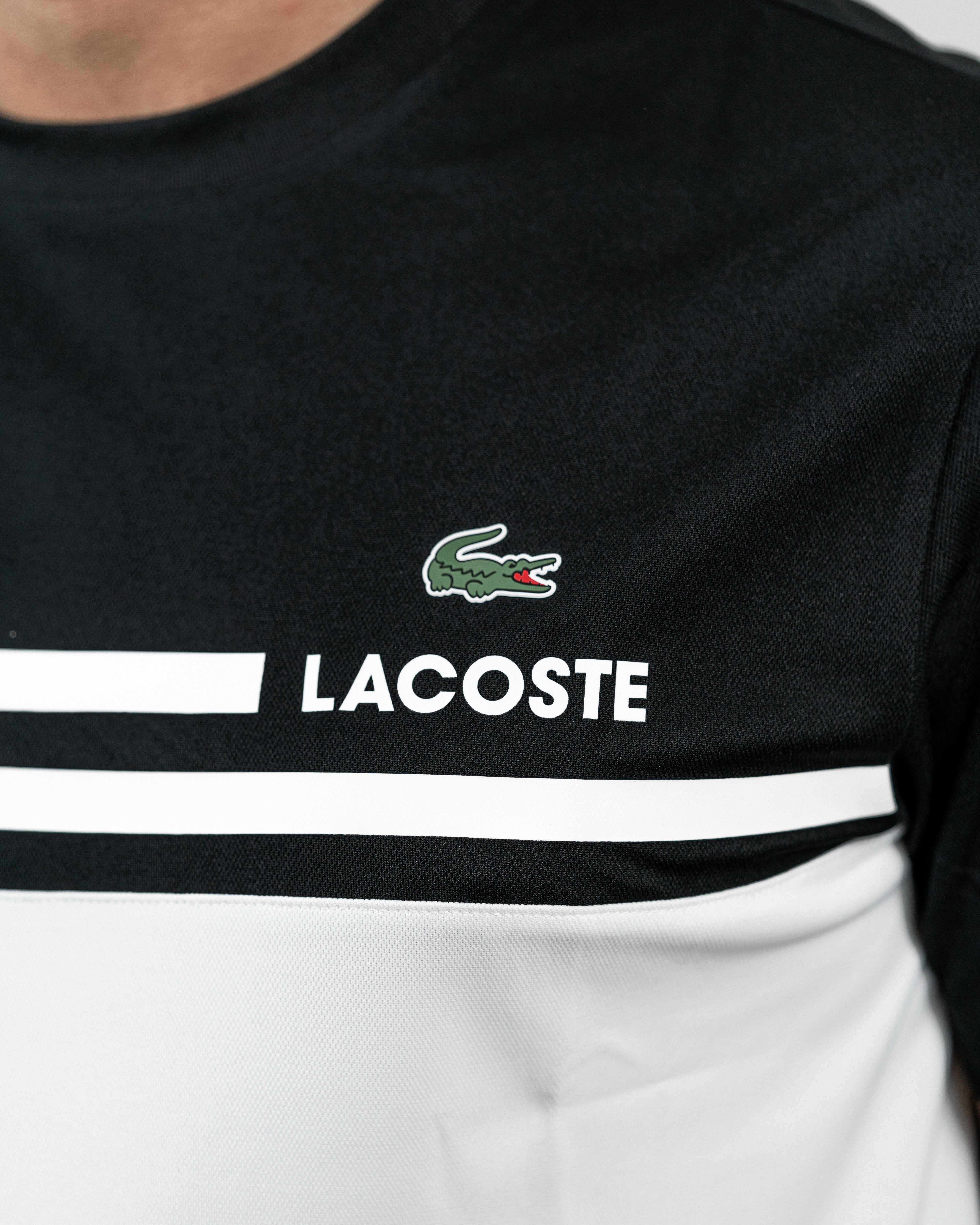 Lacoste Novak Djokovic Tennis T-shirt Sort/Hvid
