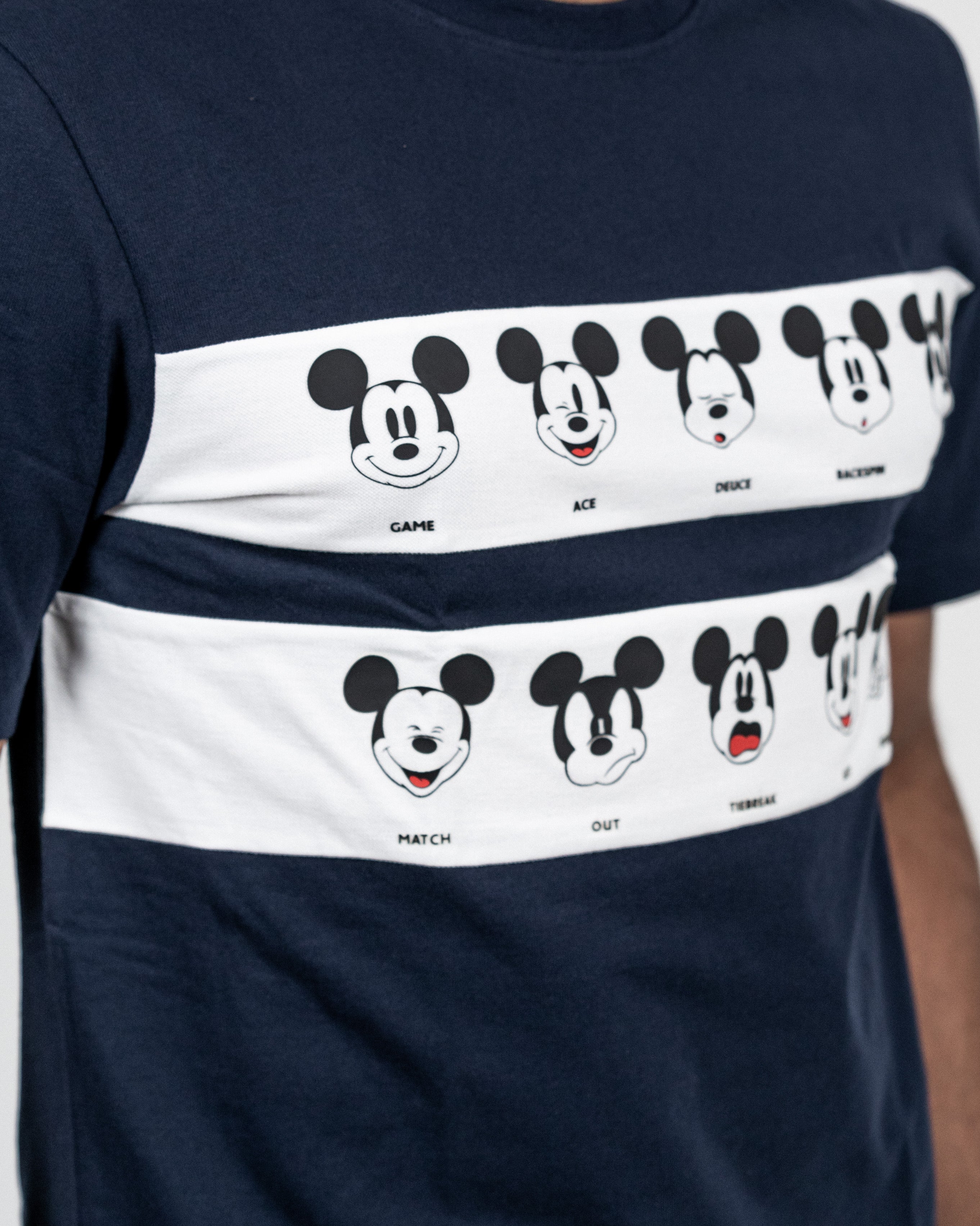 Lacoste Herre Mickey Mouse T-shirt Marineblå