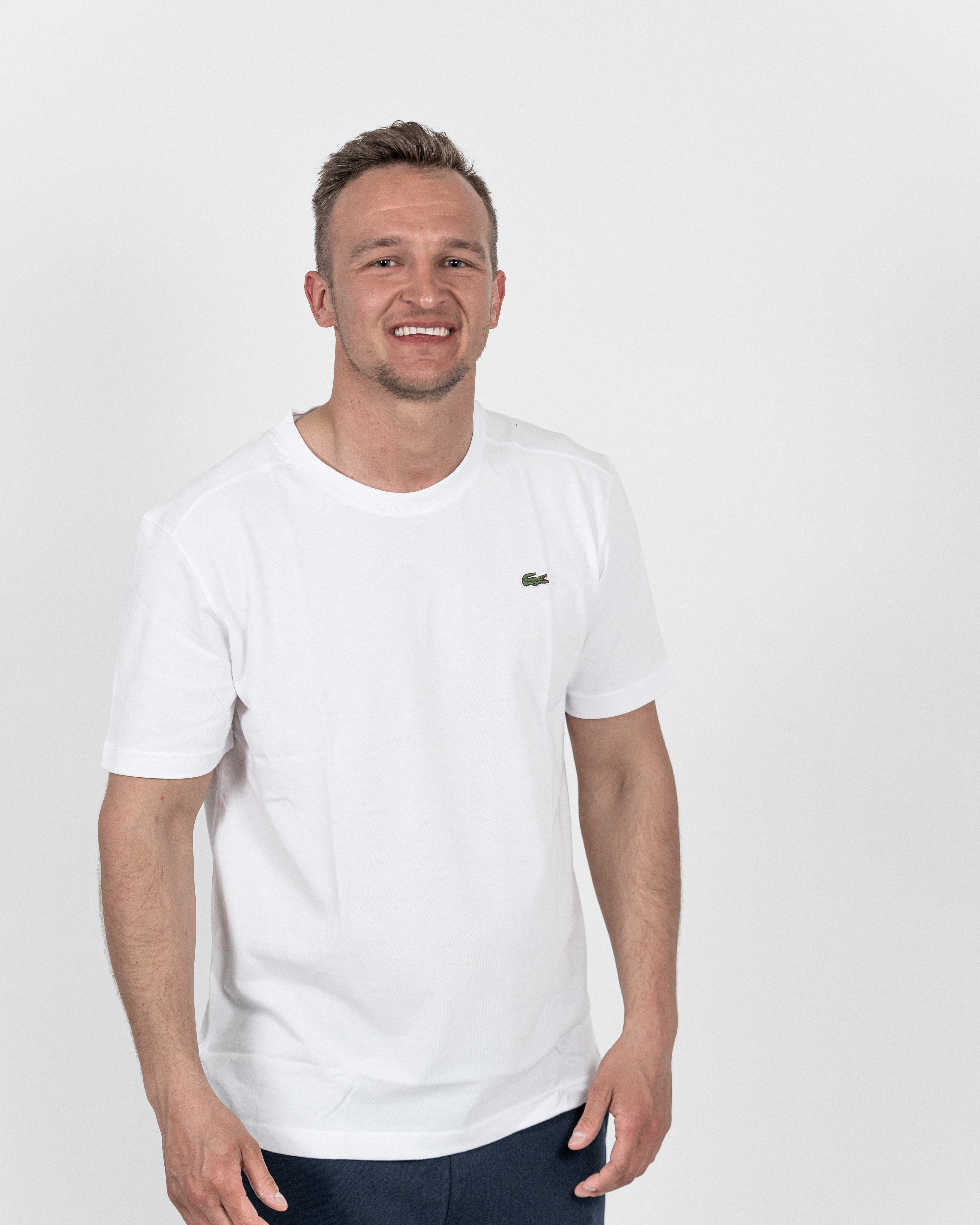 Lacoste Herre klassisk T-shirt Hvid