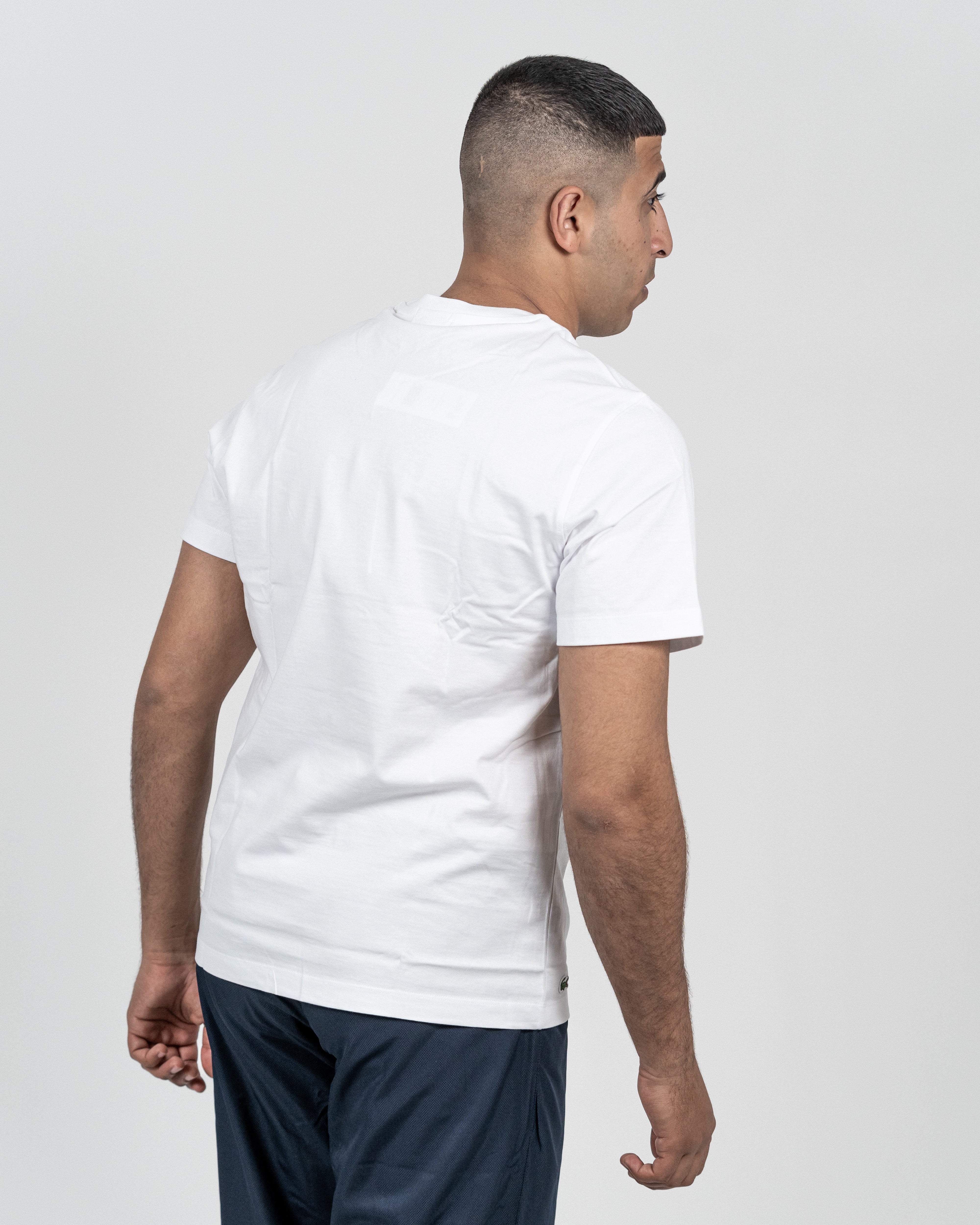 Lacoste Unisex T-shirt Hvid m/Krokodille