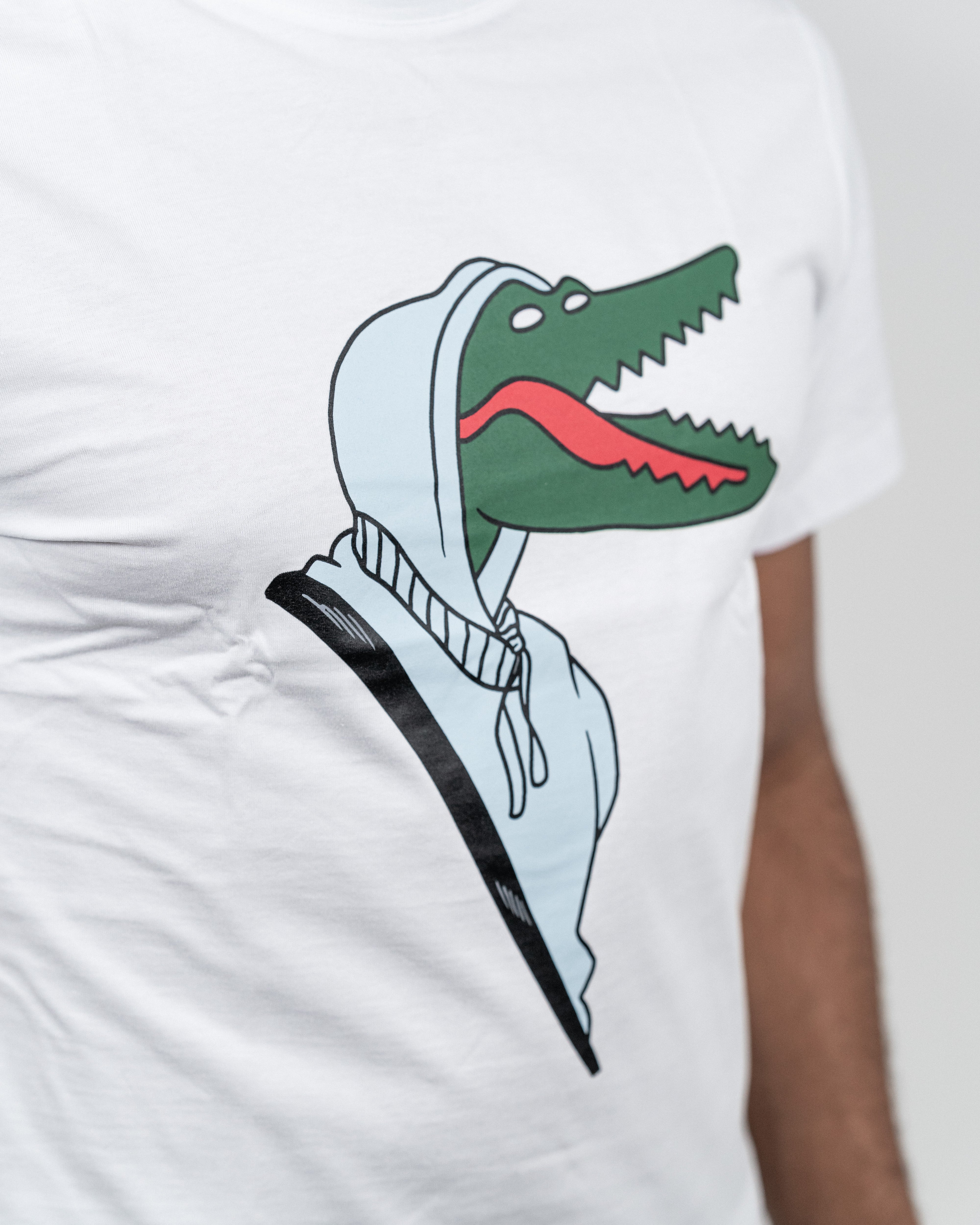 Lacoste Unisex T-shirt Hvid m/Krokodille
