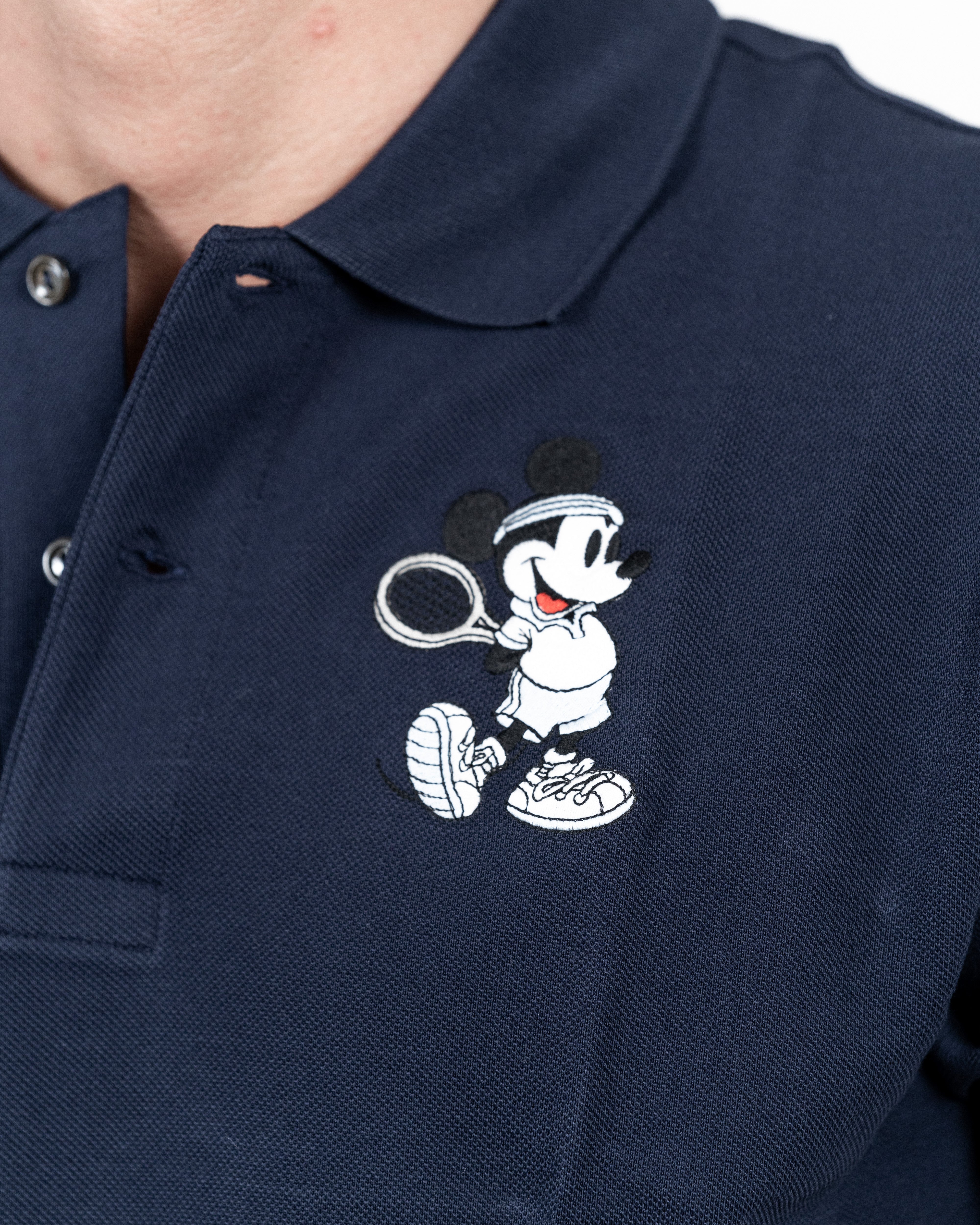Lacoste Herre Mickey Mouse Pique Marineblå