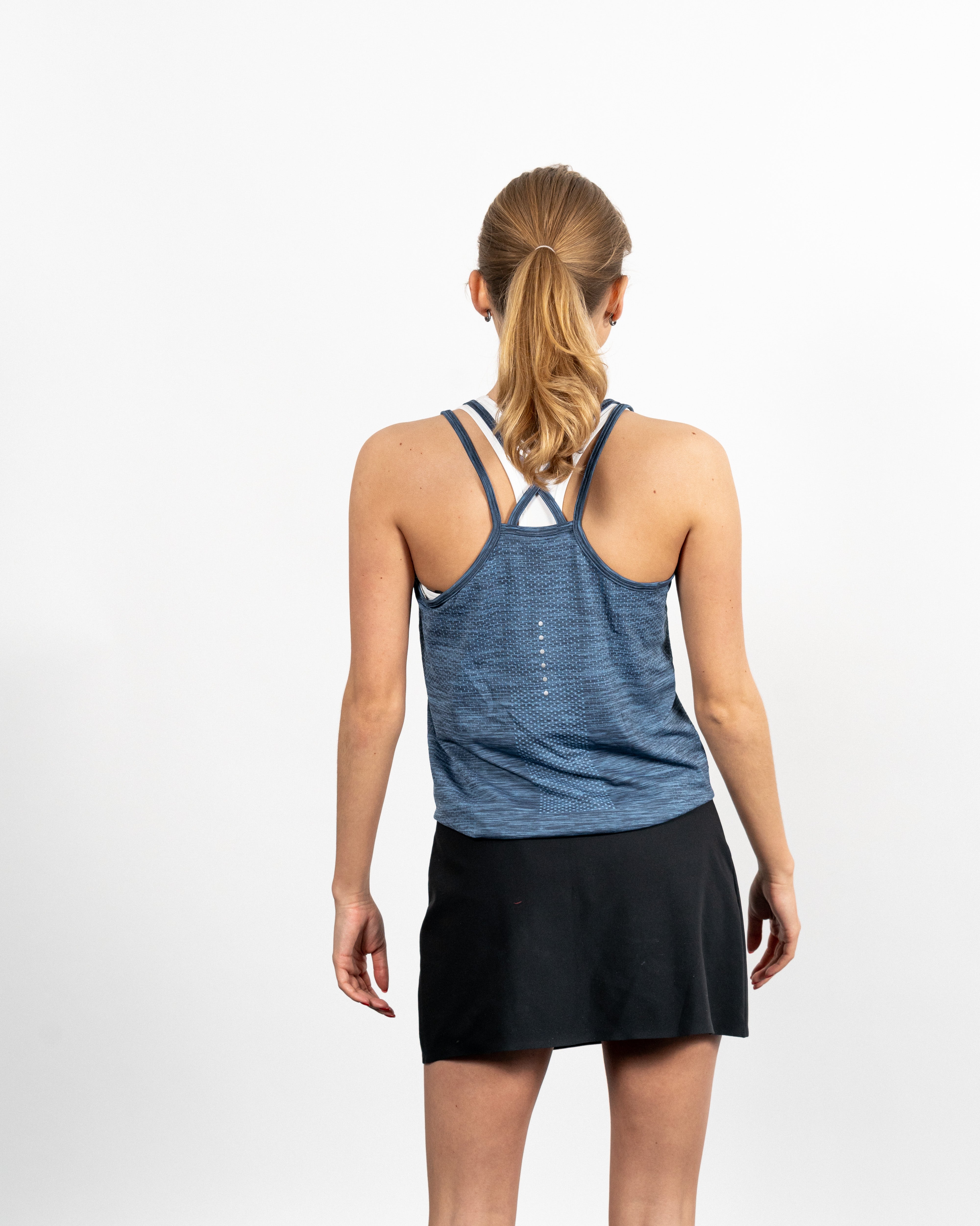 Nike Kvinde Dri-fit Knit Top Blå
