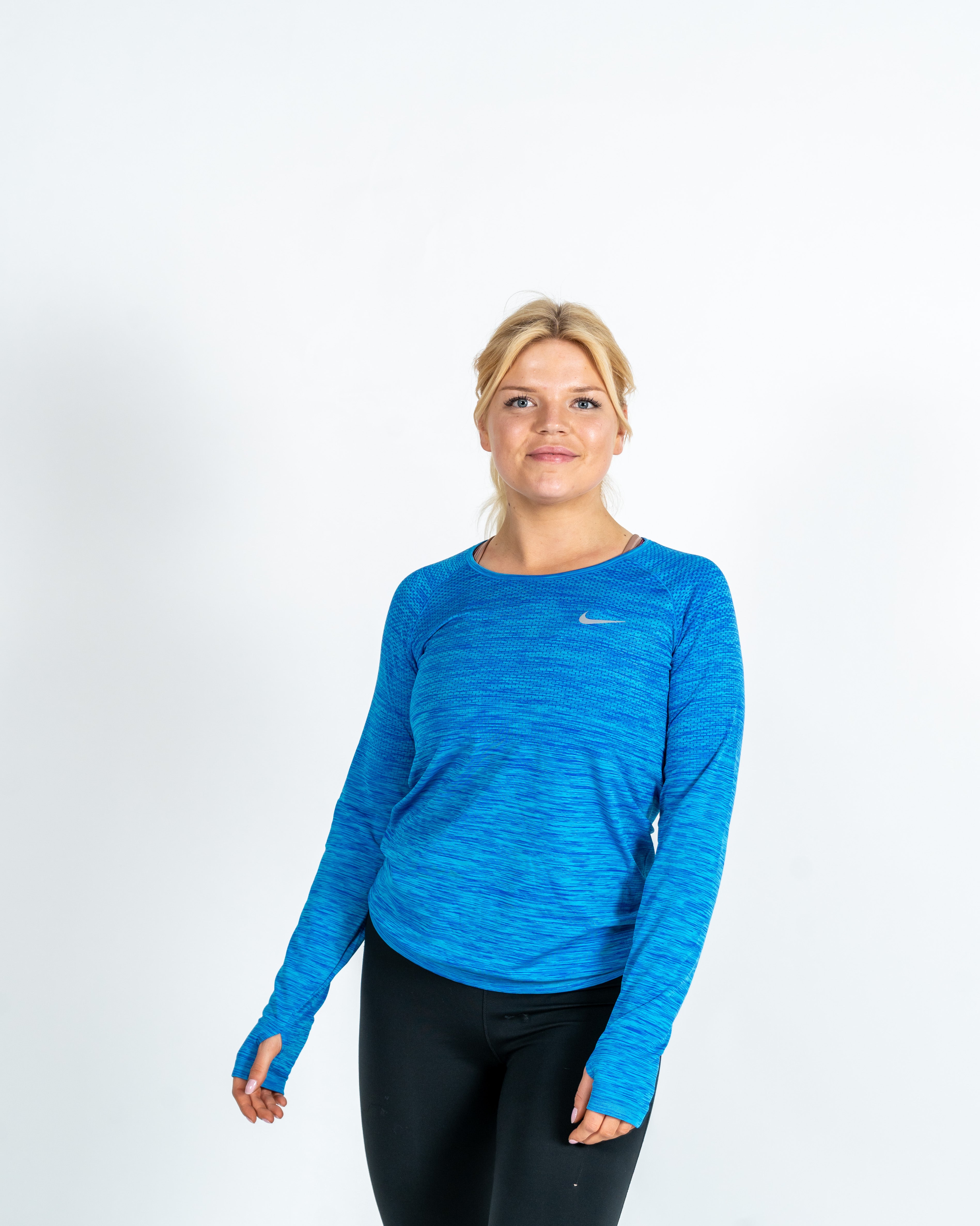 Nike Dri-Fit Knit Langærmet Blå
