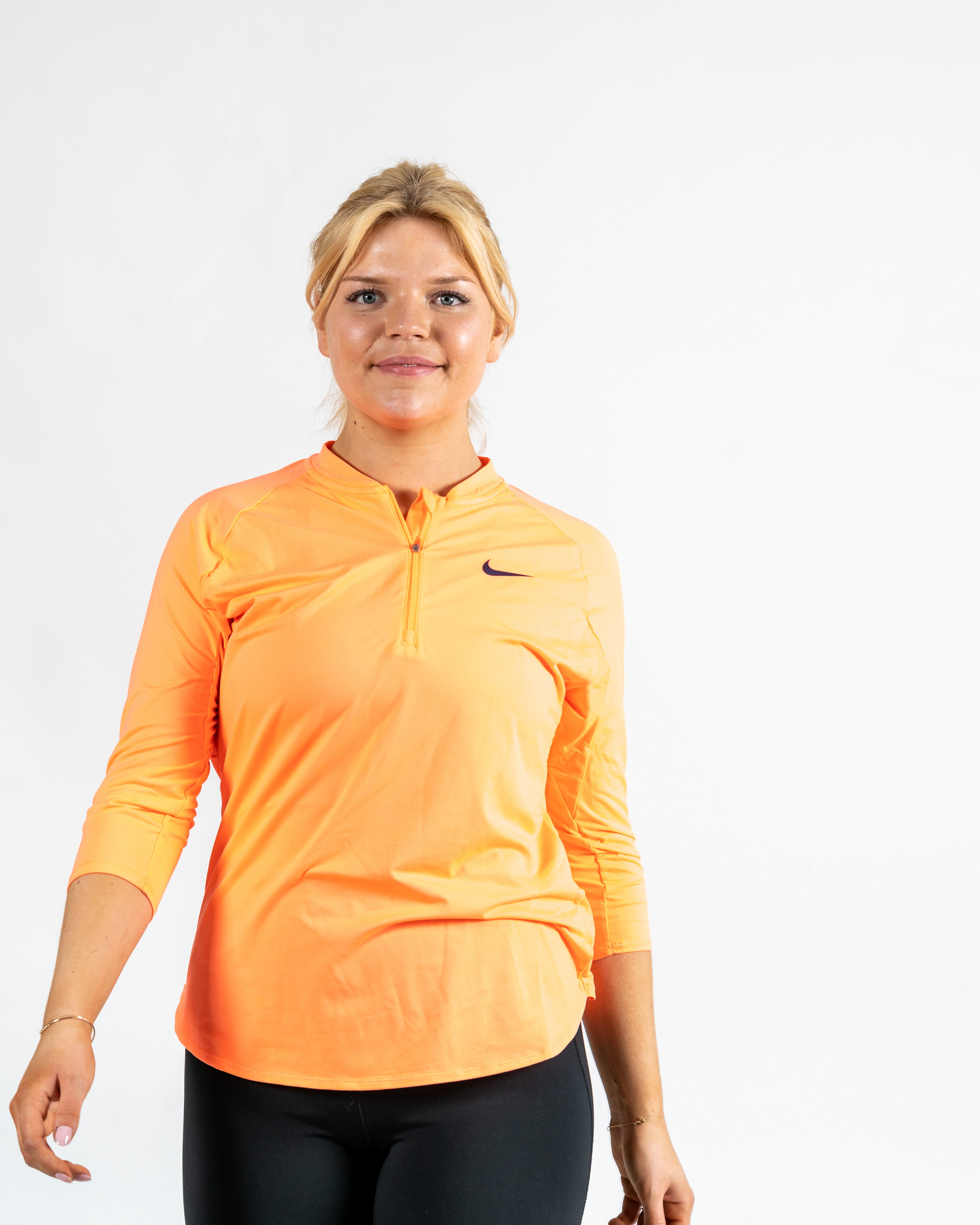 Nike Kvinde NKCT Dry Pure 3/4 Ærmet Koral/Orange