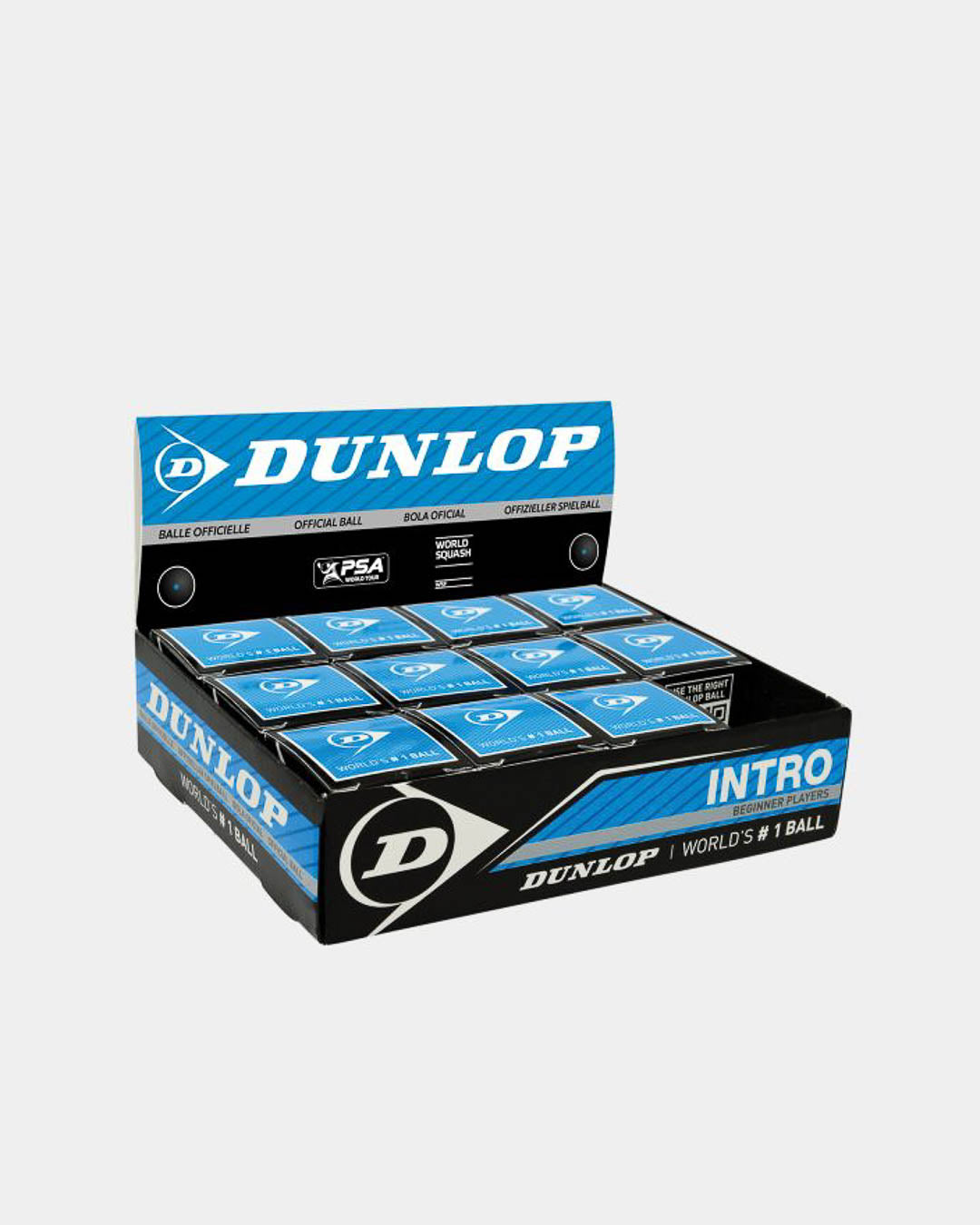 Dunlop Intro Squashbold Blå (Begyndere) Kasse